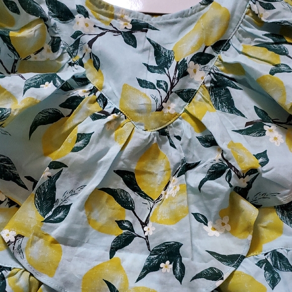 French Connection Yellow and Green Ruffled Tiered Sundress - Picture 5 of 10